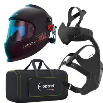  Ready to weld készlet panoramaxx hybrid clt fekete - lézer- / hegesztő pajzs omplett swiss air rendszerrel